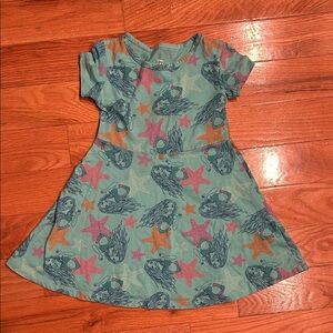 Disney Mermaid and Star Dress - Teal and Pink